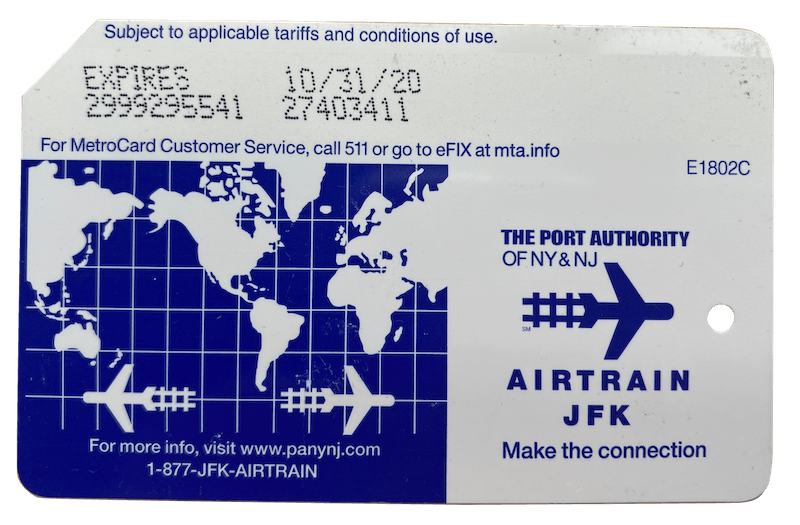 Back of MTA card