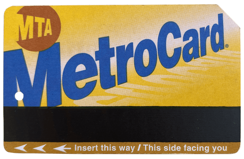 Front of MTA card